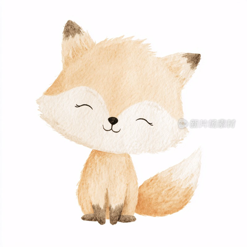 可爱卡通小狐狸插画