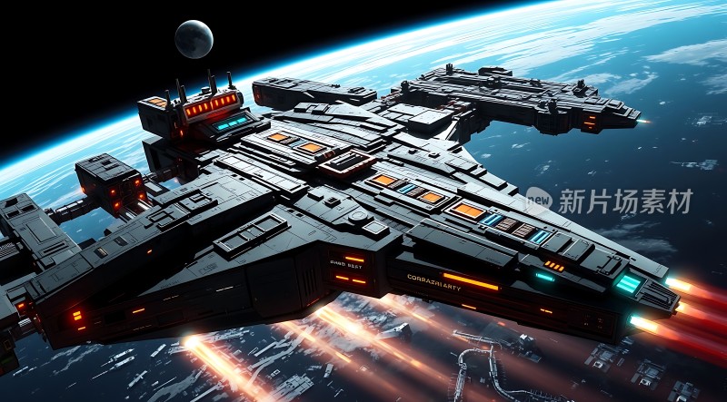 星际飞船遨游宇宙