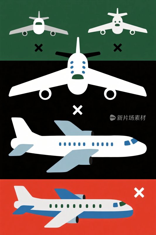 多彩飞机插画集合
