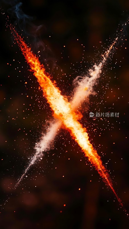 火光冲天爆炸瞬间