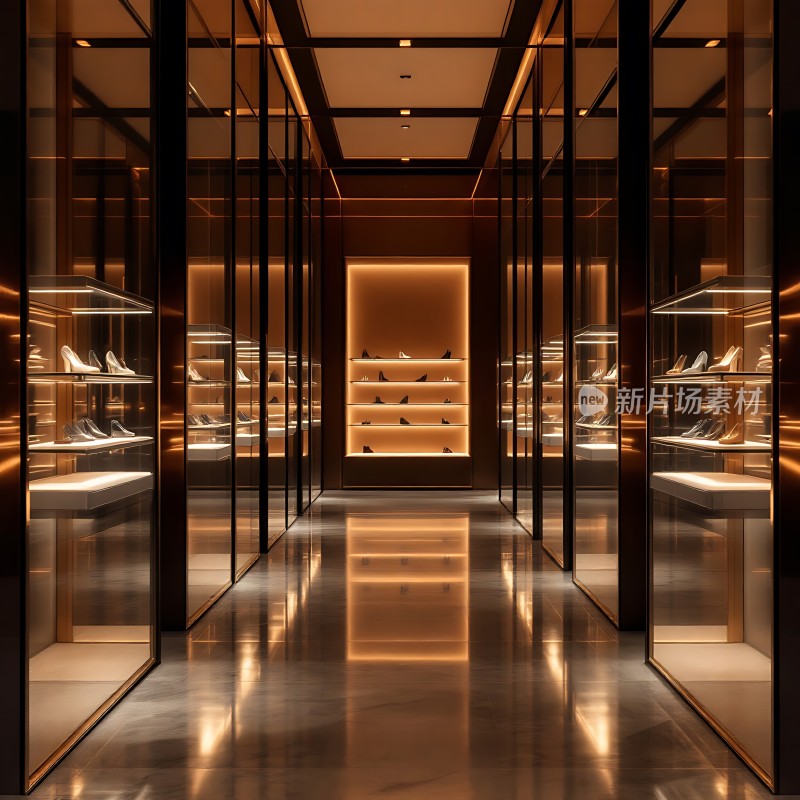 高端鞋店内部展示
