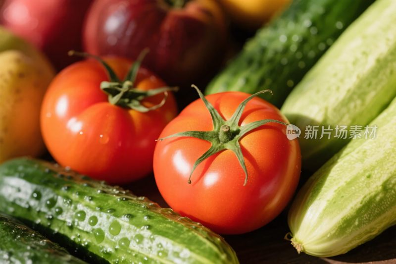 新鲜蔬菜水果特写