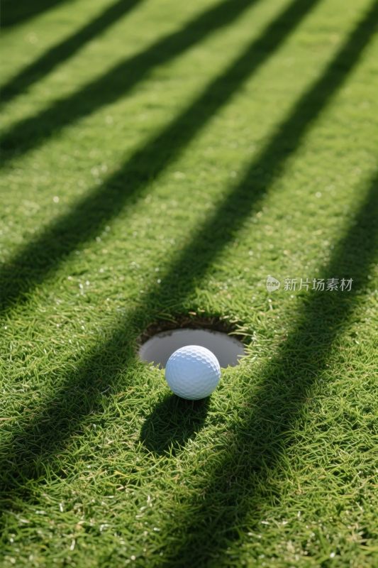 高尔夫球洞近景