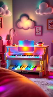 彩色钢琴梦幻卧室