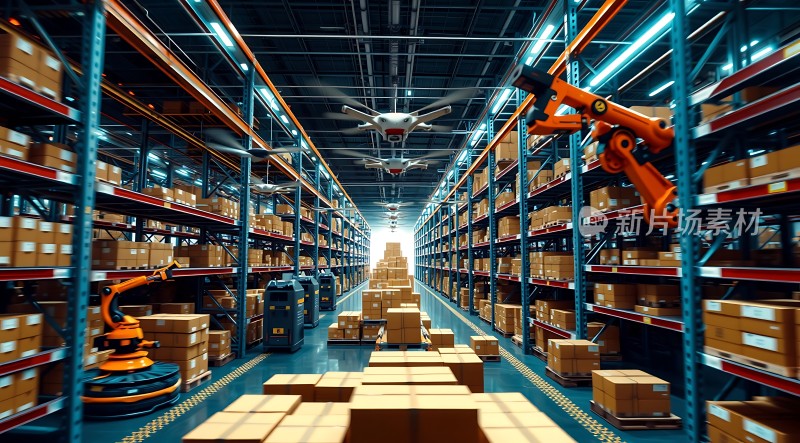 智能仓库机器人与无人机协同作业