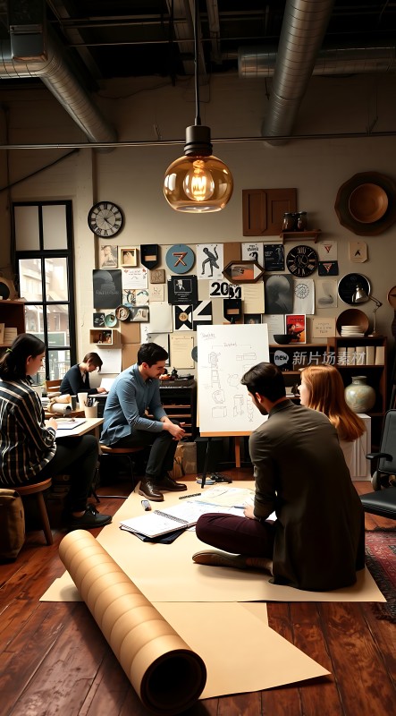 创意碰撞头脑风暴会议现场