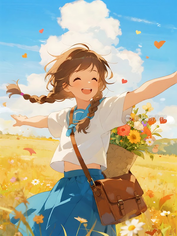 阳光下的花季少女