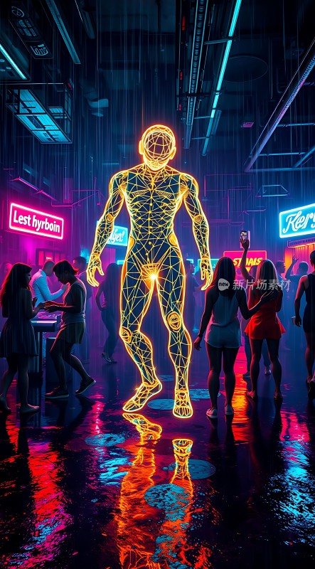 霓虹灯下的未来世界