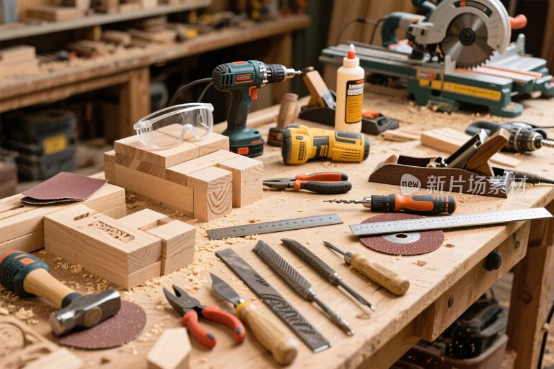 木工工具工作台场景