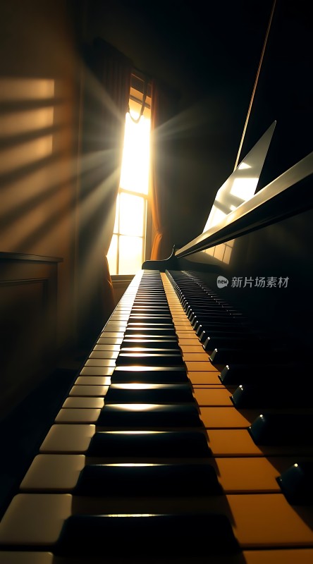 阳光下的钢琴