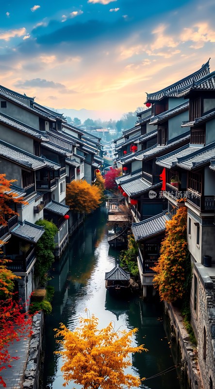 秋日古巷水乡情