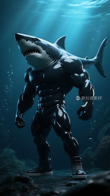 鲨鱼人深海巨兽与人类力量的完美结合