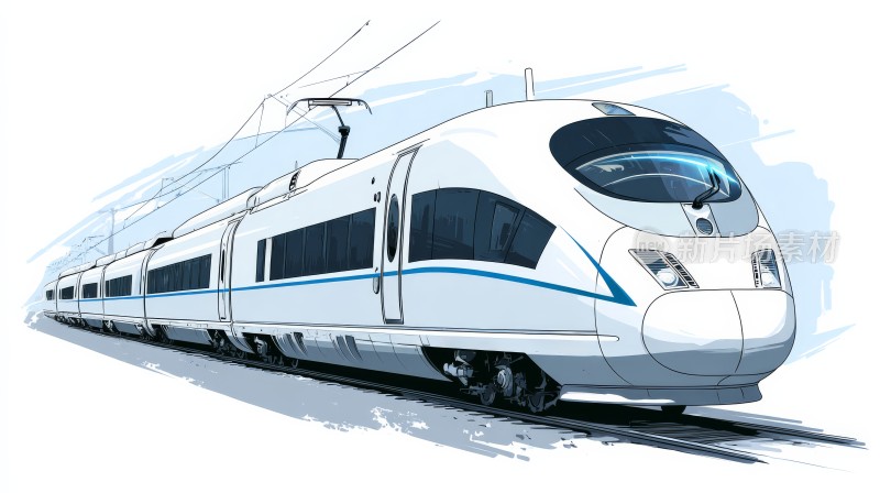 行驶中的高铁动车