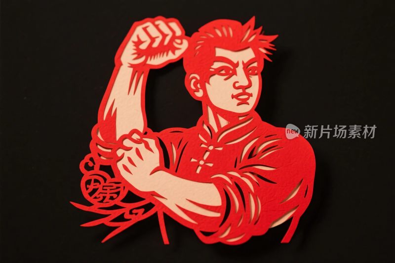 红色武僧力量插画