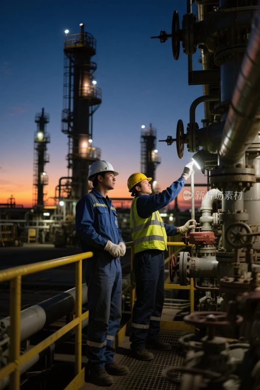 工业工厂内工人操作