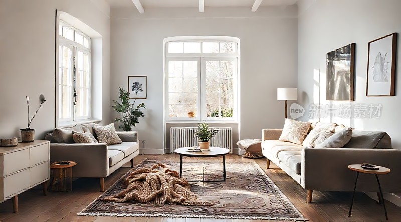现代简约客厅温馨舒适生活空间