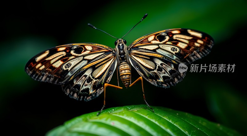 蝴蝶翩翩起舞色彩斑斓翅膀展开栩栩如生