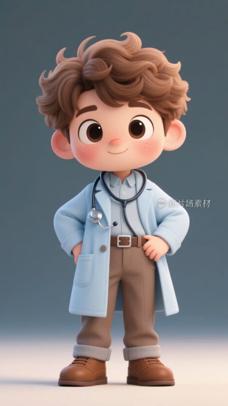 可爱卡通小医生形象