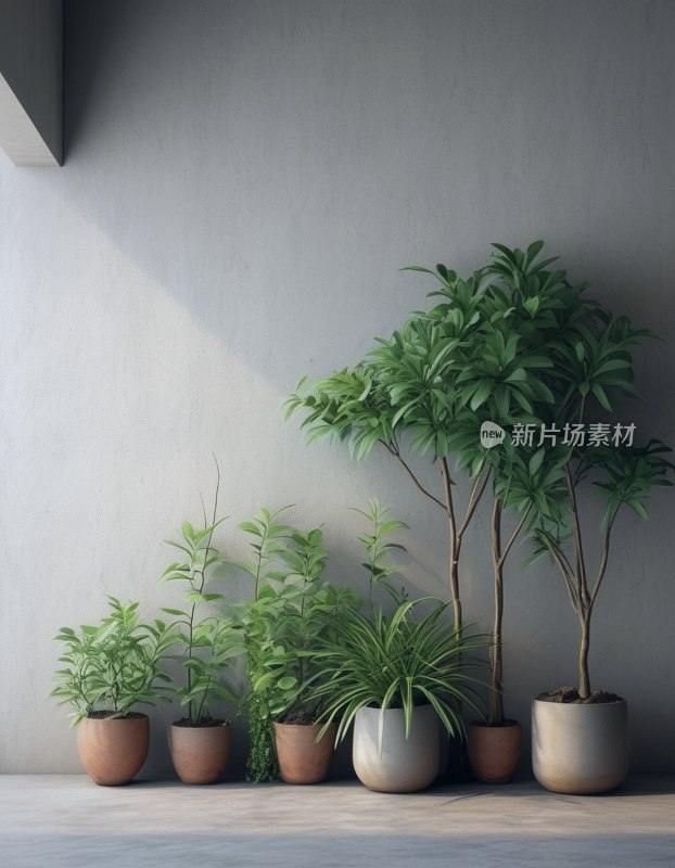 墙边绿植盎然