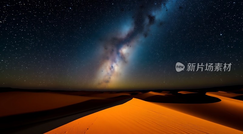 星空下的金色沙漠