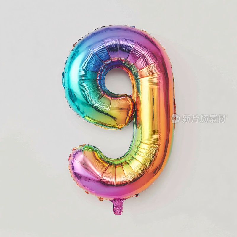 彩色数字铝膜气球