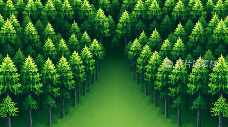 翠绿森林自然之韵