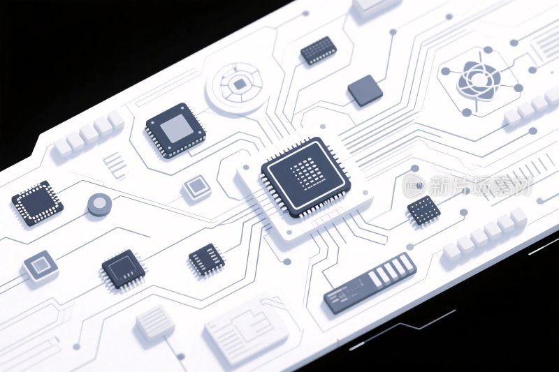 电路板科技插画