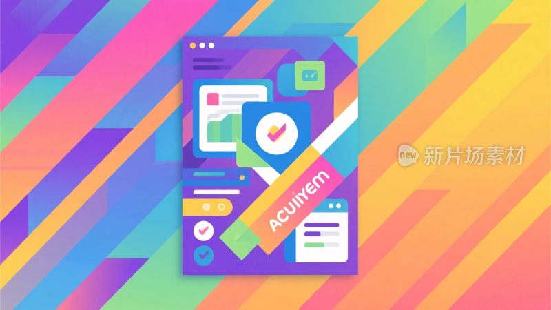 多彩几何插画设计