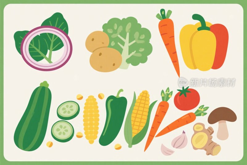 蔬菜插画集合