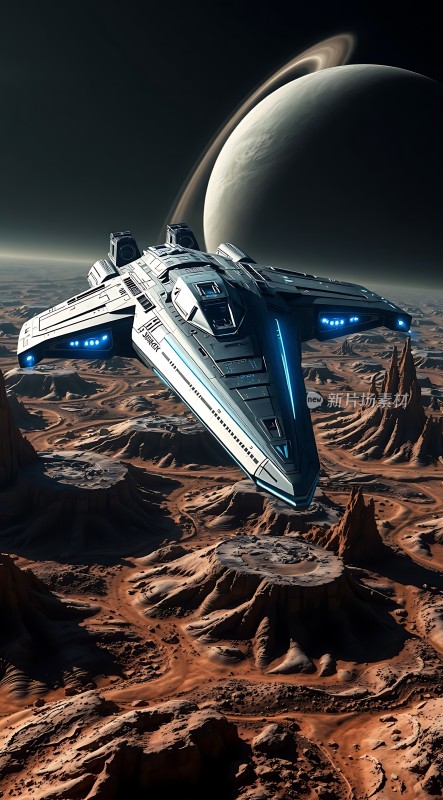 星际飞船穿越异星地貌