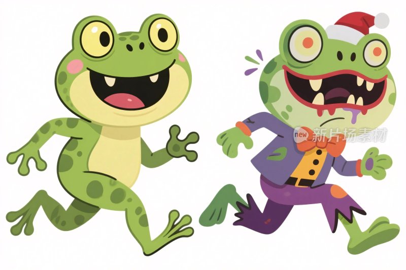 卡通青蛙角色插画