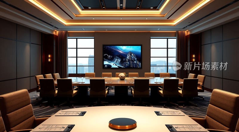 现代会议室高端大气适合商务洽谈与决策
