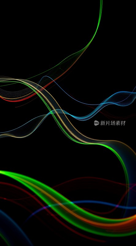 彩色光束交织的艺术画面