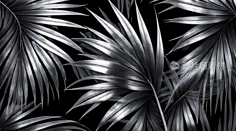 银色叶片交织之美