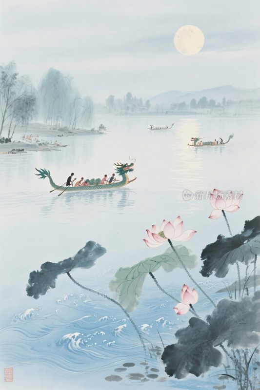 水墨山水风景图