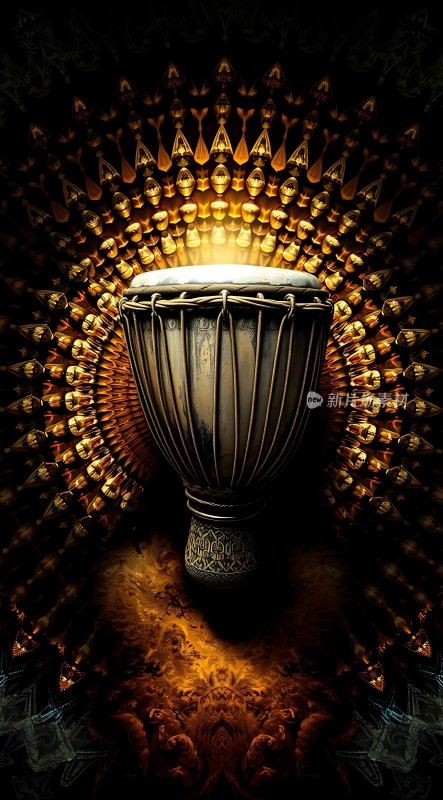 金色鼓影映照下的神秘旋律