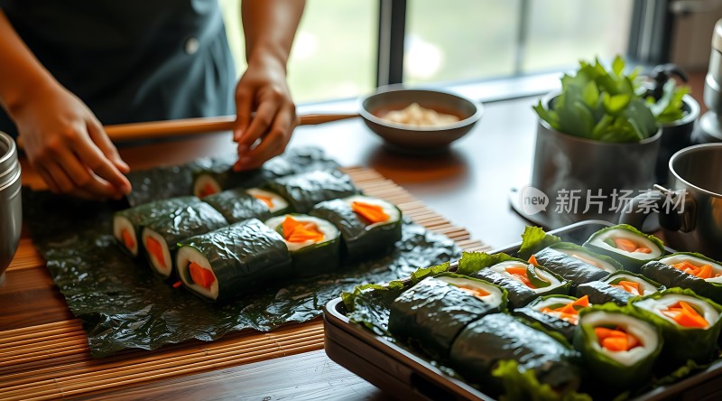 新片场素材 精美寿司制作过程