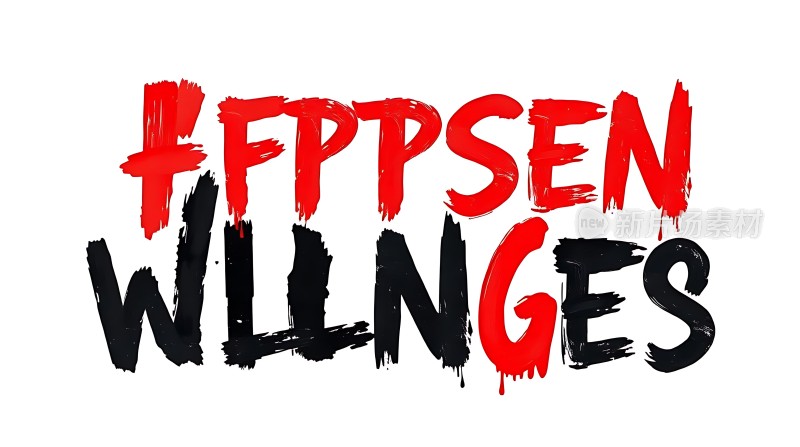 红色与黑色字体标语