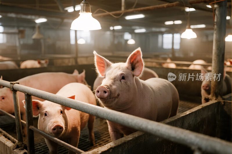 猪养殖场内猪群