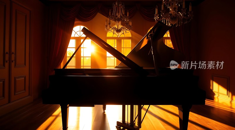 阳光下的钢琴