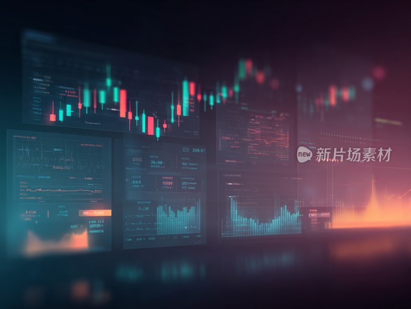 金融数据图表背景画面