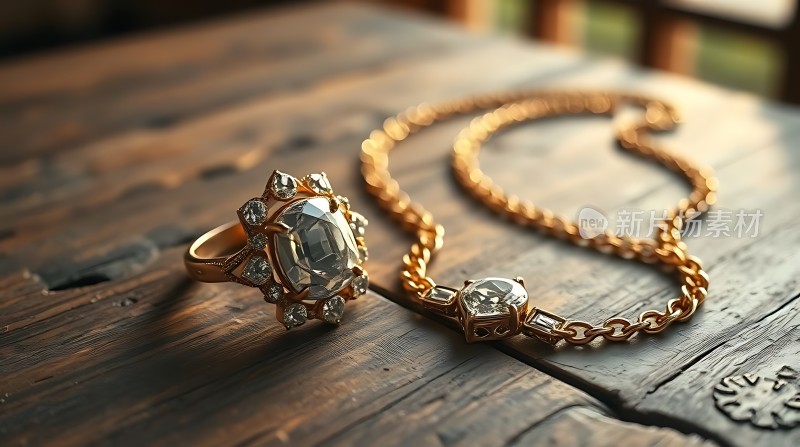 黄金项链与戒指