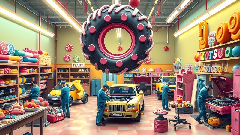 糖果汽修车间