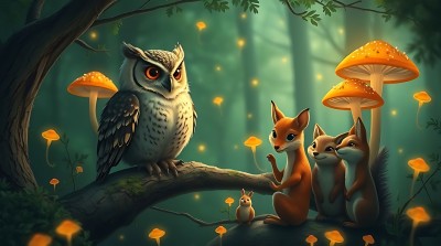 森林夜晚的和谐共处 森林夜晚的和谐共处