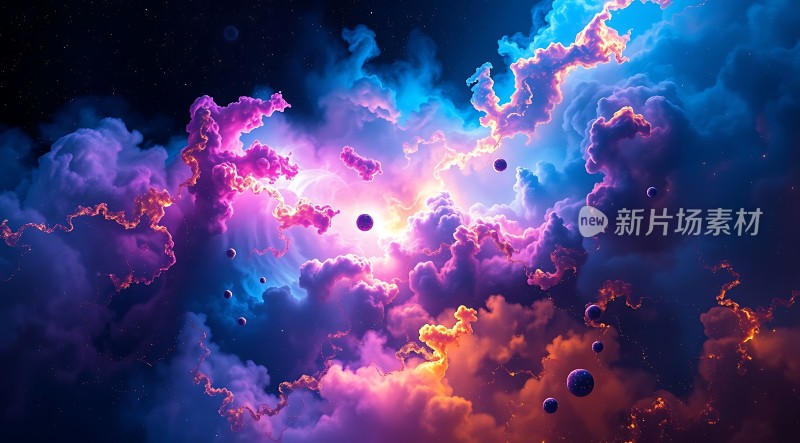 宇宙奇观星云与行星的梦幻之旅