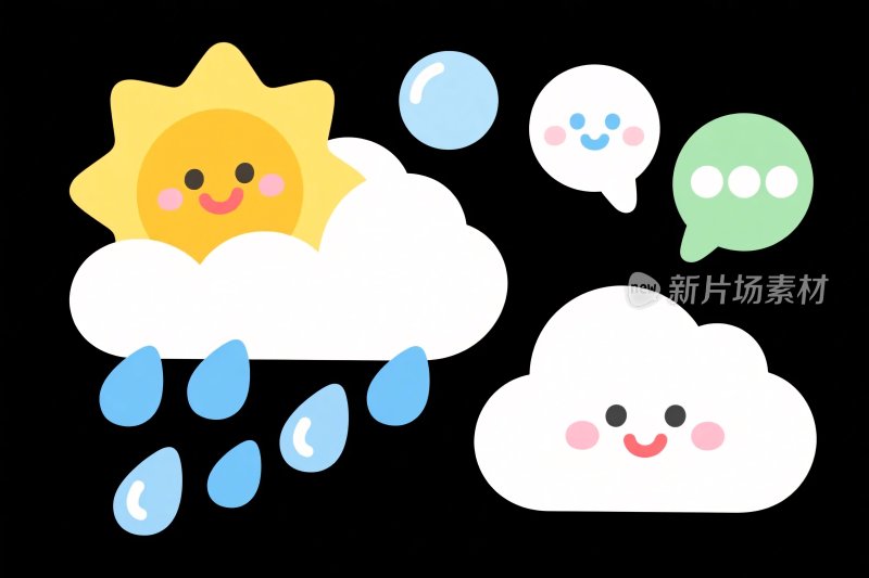天气卡通插画元素