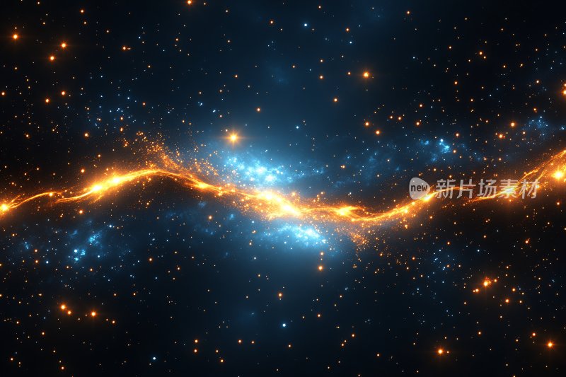 梦幻星空下的绚烂光带