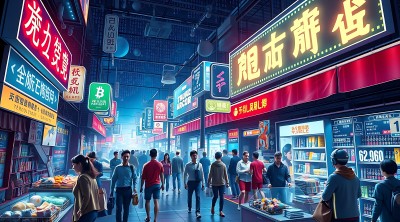 繁华夜市霓虹闪烁热闹非凡 繁华夜市霓虹闪烁热闹非凡