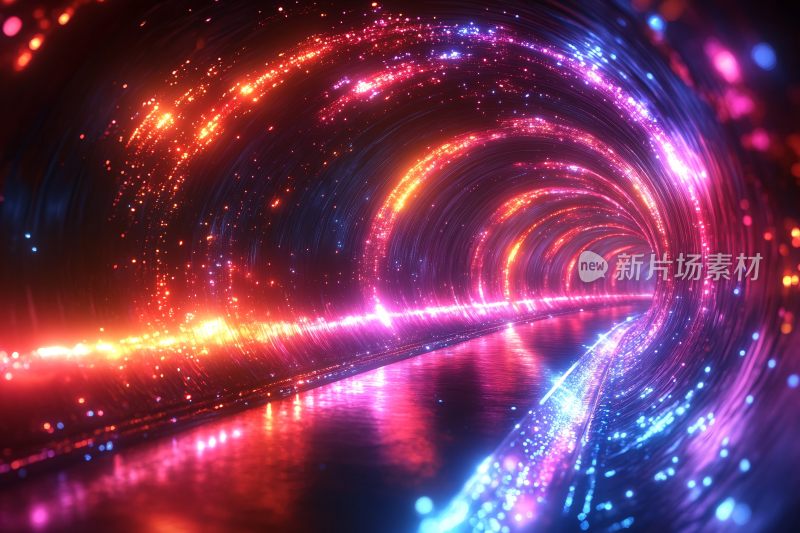 绚丽科幻光效时空隧道画面