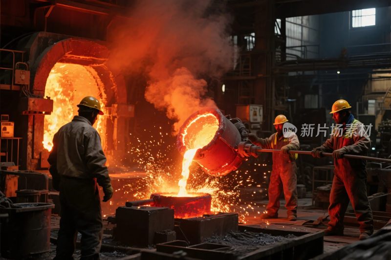 工业熔炉作业场景